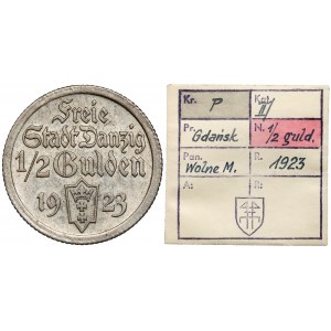 Gdańsk, 1/2 guldena 1923 - ex. Kałkowski