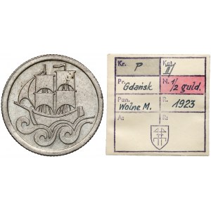 Gdańsk, 1/2 guldena 1923 - ex. Kałkowski