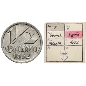 Gdańsk, 1/2 guldena 1932 - ex. Kałkowski