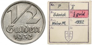 Danzig, 1/2 guilder 1932 - ex. Kalkowski