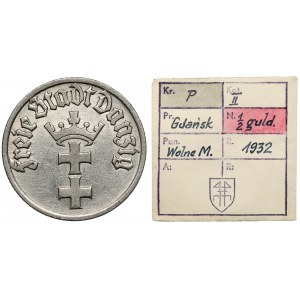 Gdańsk, 1/2 guldena 1932 - ex. Kałkowski