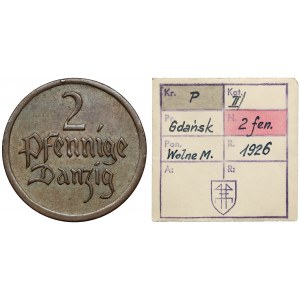 Gdansk, 2 fenigy 1926 - ex. Kalkowski