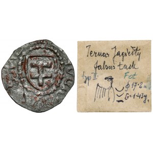 Wladyslaw II Jagiello, Trzeciak Krakow - Lusk forgery - shield / eagle - ex. Kalkowski