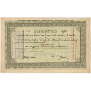 Galician Akc. Tow. of Sugar Industry..., 500 guld / 1,000 kr 1895 / 4,000 mkp 1921 / 500 zl 1924