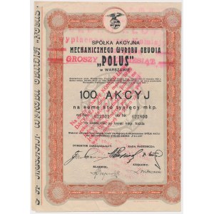 Mechanische Schuhfabrik POLUS, 100x 1.000 mkp 1923