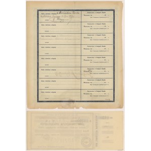 Bank Towarzystw Spółdzielczych, 500 zł 1929 - imienna + czek (2szt)