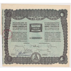 Zakłady Przemysłowe KAROL MACHLEJD, 1.000 mkp 1921