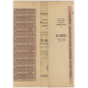 Przędzalnia Wełny Czesankowej DĄBRÓWKA, 25x 100 zł 1928