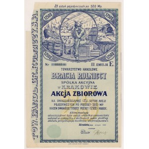 Tow. Handlowe BRACIA ROLNICCY, 25x 500 mkp 1923