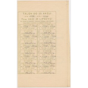 Tow. akc. R. LIPSZYC, Em.1 and 2, 25x 100,000 mk 1923
