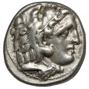 Řecko, Makedonie, Filip III, Drachma (322-319 př. n. l.) Kolofon - jménem Alexandra III.