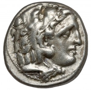 Grecja, Macedonia, Filip III, Drachma (322-319 p.n.e.) Kolofon - w imieniu Aleksandra III