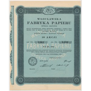 Włocławska Fabryka Papieru, 10x 10 zł 1926