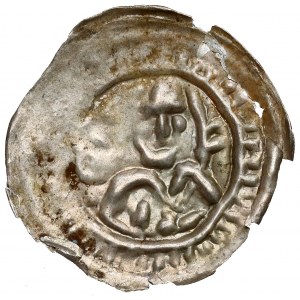 Mieszko III. der Alte (1173-1202), Hebräisches Brakteat - Fürst mit Palmblatt
