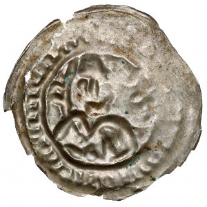 Mieszko III the Old (1173-1202), Hebrew Brakteat - Prince with palm leaf