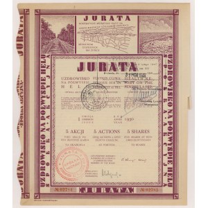 Lázně JURATA na poloostrově Hel, Em.1, 5x 100 zł 1930