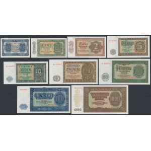 Deutschland, DDR Nennwertsatz 50 pfg - 1.000 mk 1948 (9Stk)