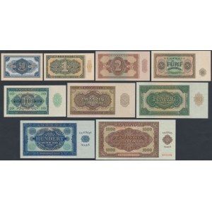 Deutschland, DDR Nennwertsatz 50 pfg - 1.000 mk 1948 (9Stk)