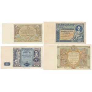 Set of Polish banknotes 1929-1936 (4pcs)