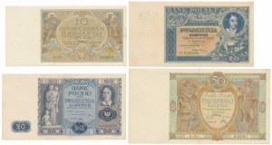 Zestaw banknotów polskich 1929-1936 (4szt)