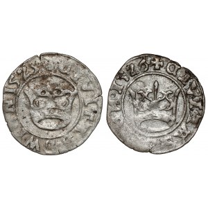 Schlesien, Świdnica, Ludwik Jagiellończyk, Halber Pfennig 1525-1526, Satz (2Stück)