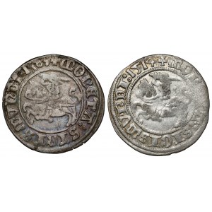 Sigismund I the Old, Vilnius 1509 and 1514 half-penny (2pcs)