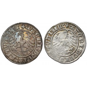 Sigismund I. der Alte, Vilniuser Halbpfennig 1509 und 1514 (2 Stück)