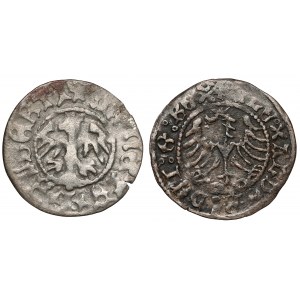 Casimir IV Jagiellonian and Alexander Jagiellonian, Cracow half-penny, set (2pcs)