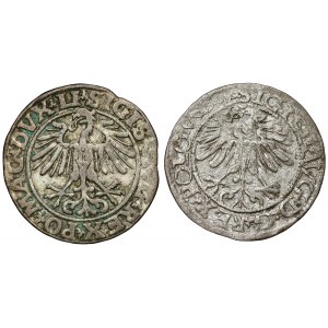 Sigismund II Augustus, Half-penny Vilnius 1550 and 1565 (2pcs)