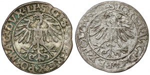 Zygmunt II August, Półgrosz Wilno 1550 i 1565 (2szt)