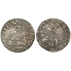 Zygmunt II August, Półgrosz Wilno 1558 i 1559 (2szt)