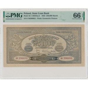 250,000 mkp 1923 - CM - wide numbering