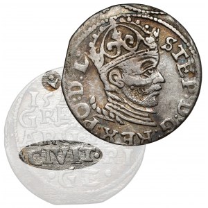 Stefan Batory, Trojak Riga 1585 - CIVIT - vzácný