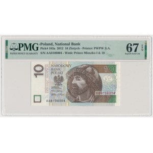 10 złotych 2012 - AA