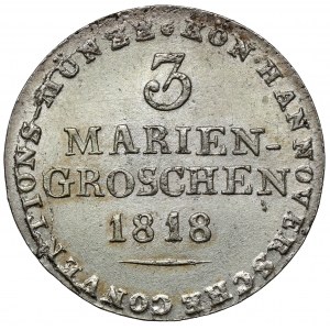 Hannover, 3 mariengroschen 1818 CHH