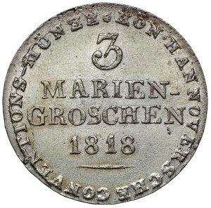 Hannover, 3 mariengroschen 1818 CHH