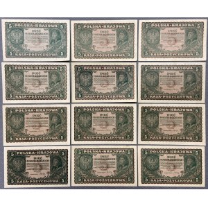5 mkp 08.1919 - various series (8pcs)