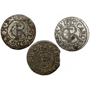 Ryga, zestaw szelągów 1653-1665 (3szt)