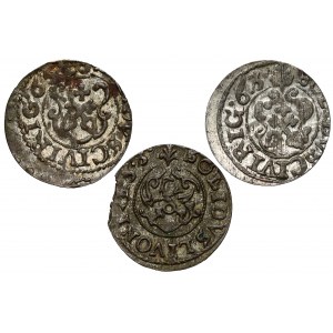 Ryga, zestaw szelągów 1653-1665 (3szt)