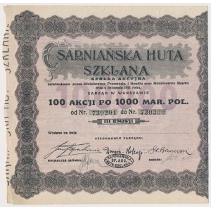 Sarniańska Huta Szklana, Em.3, 100x 1.000 mkp 1923