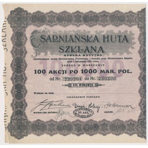 Sarnia Glassworks, Em.3, 100x 1000 mkp 1923