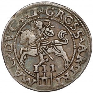 Zygmunt II August, Trojak Wilno 1562 - duża Pogoń - DV*L