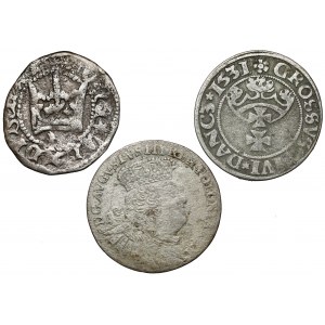 Ladislav II Jagiello - August III Sas, polpenny, penny a sixpence (3 ks)