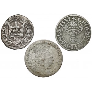 Ladislav II Jagiello - August III Sas, půlpenny, penny a šestipence (3 ks)