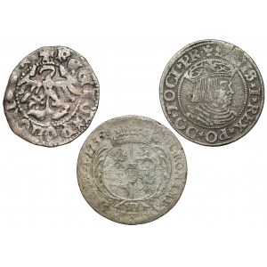Ladislaus II Jagiello - August III Sas, Half-penny, Penny and Sixpence (3pc)