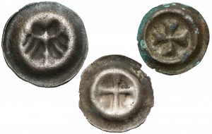 Silesia, Jędrzejów Abbey and Teutonic Order, Button Brakteates, set (3pcs)