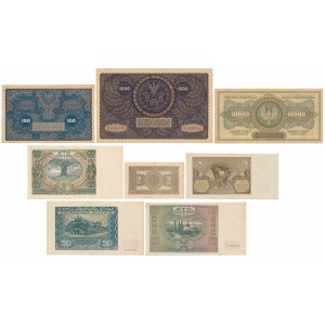 Zestaw banknotów polskich z lat 1919-1941 (8szt)