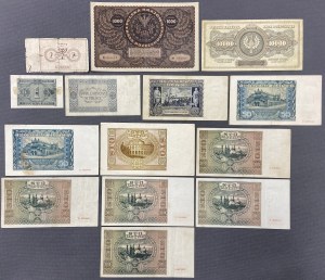 Set of Polish brands, occupation and Ghetto banknotes (14pcs)