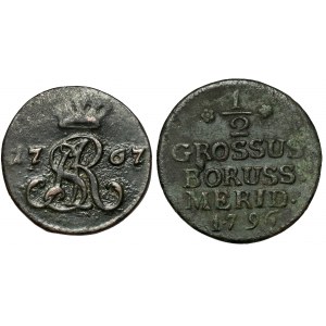Poniatowski, Half-penny 1767 and Half-penny Wroclaw 1796-B