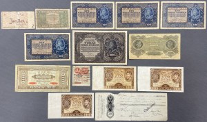 Set of banknotes, Polish marks, zloty, Ghetto and bill of exchange (14pcs)